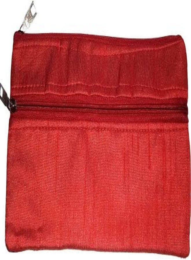 SWAMI- Women's Brocade HAND PURSE WITH GOLDEN Floral work FOR GIRLS AND WOMEN,for wedding,party or any ceremony. - Image 5